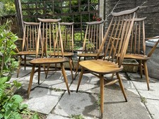 6 Ercol Goldsmith Windsor Dining Chairs MidCentury Retro Vintage FREE DELIVERY🚚