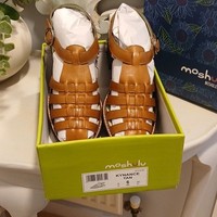 Moshulu Kynance Tan Leather Strappy Buckle Block Heel Sandals UK 6 EU 39
