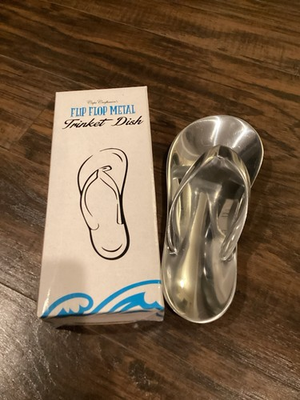 #ad Flip Flop Metal Trinket Dish Cape Craftsmen NIB $10.97