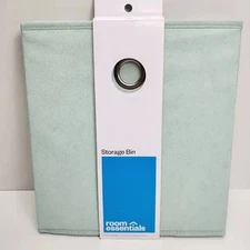 LOT OF 6 Target Room Essentials 11" Fabric Mint Collapsible Storage Cube Bin NEW
