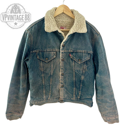 Vintage Levi s Herren Jeansjacke blau Denim Sherpa gefüttert Trucker