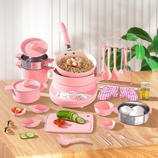 Mini Cooking Sets Real Easy Montessori Kitchen Safe Tools Making for Beginner...