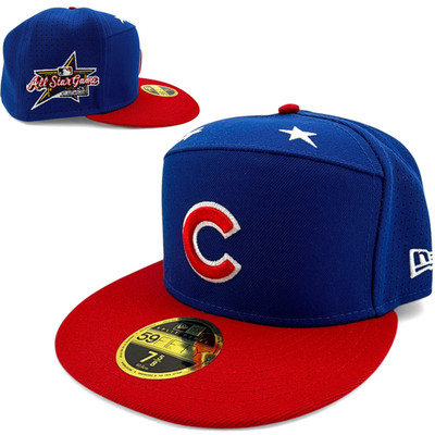 Chicago Cubs Split Panel Hat Fitted Sz 7 5/8 New Era 59Fifty All Star Game NEW