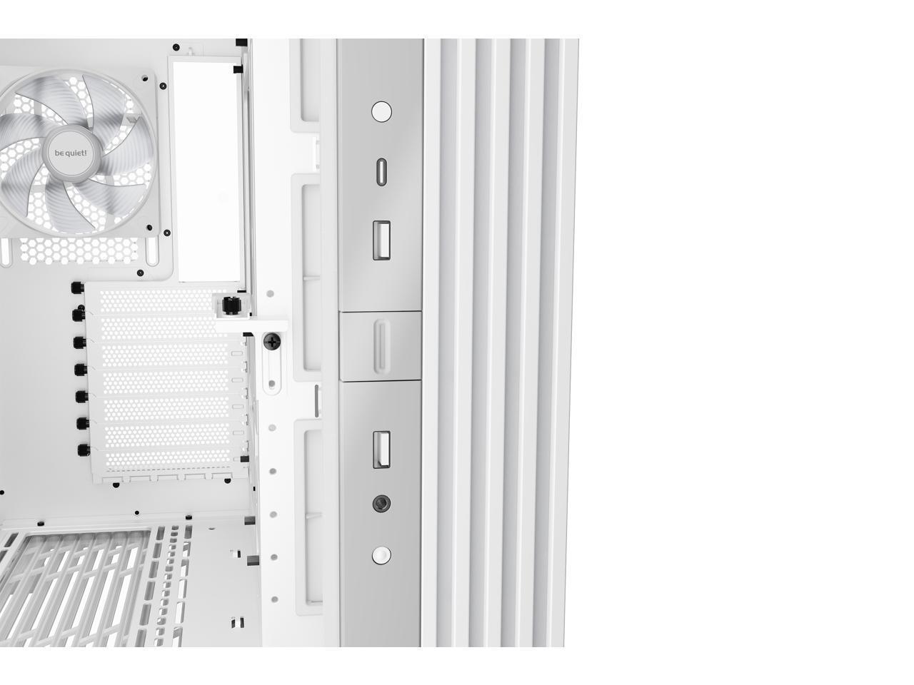 соблюдайте тишину ЛЕГКОЕ ОСНОВАНИЕ 600 ЛК Белый ABS Сталь закаленное стекло ATX Mid Tower Cas