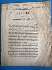 J. P. BRULLÉE - Memoirs Sur Les Interests De La France