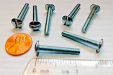 #8-32 x 1-1/8" Truss Head, Slotted Drive, Zinc Finish Steel Machine Screws 8-32