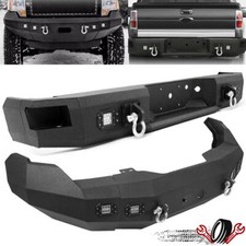Heavy Duty Replacement Winch Ready Front Rear Bumper For Ford F150 2009-2014