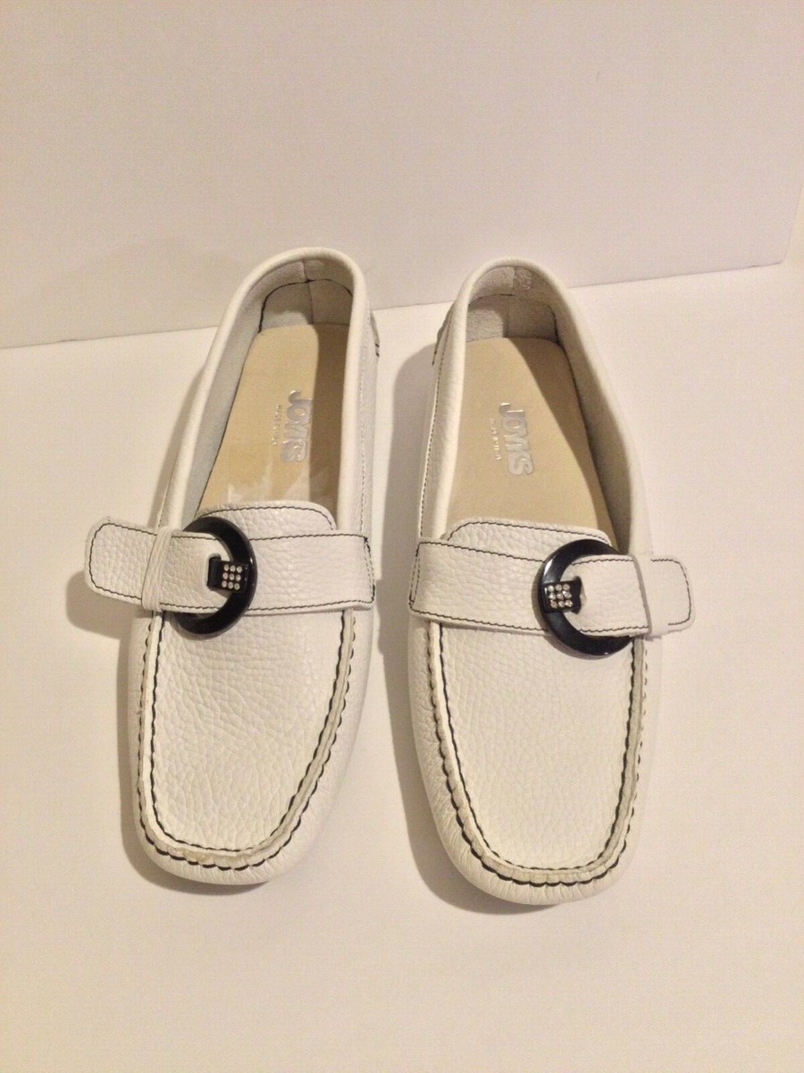 Joyks white leather driving moccasins - New - Sz 40/US 9-10  display picture 1
