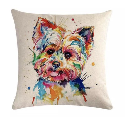 yorkie throw pillows