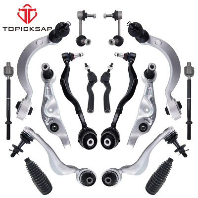 RWD 16Pc Front Upper Lower Control Arm Ball joint Sway Bar Fit 07-17