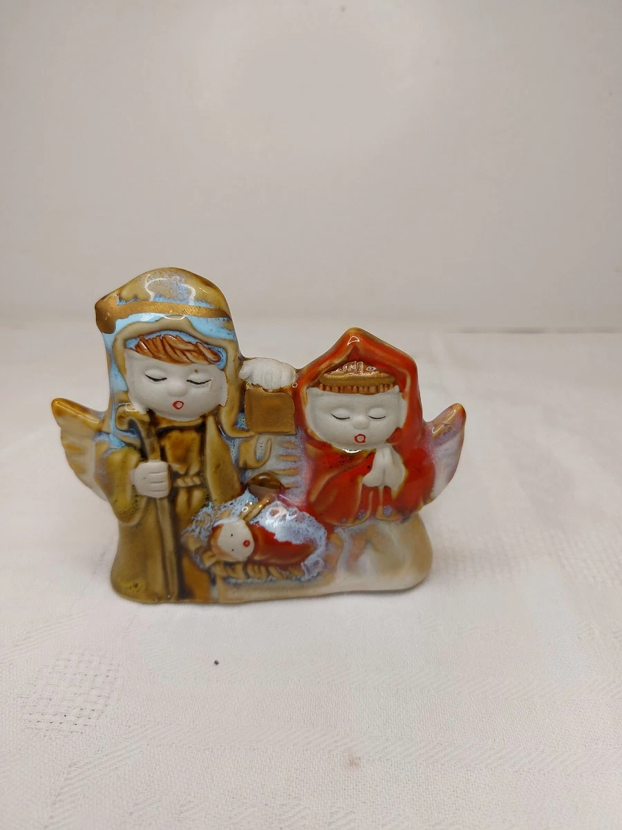 Gisela Graham Presepe Per Bambini In Resina, Casa Del Fienile Con Personaggi, Decorazione Natalizia 11x9x5 Cm