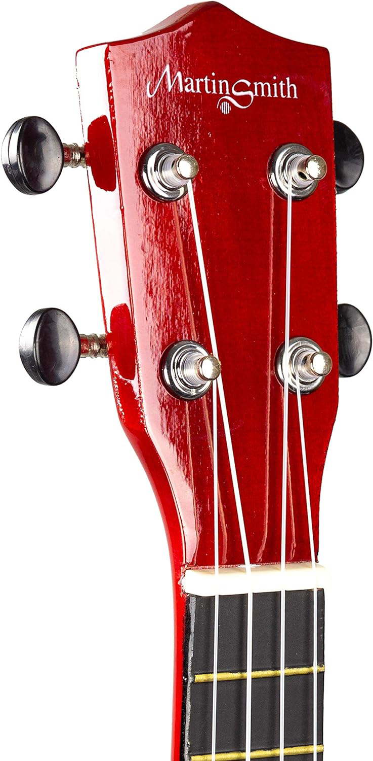 Ukulele Soprano Martin Smith - Completino Con Borsa E Libro Accordi, Colore Rosa