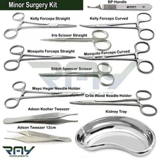 Minor Surgery Kit Surgical Veterinary Dissecting Suture Removal Instruments