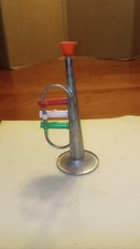 Vintage 1950s/60s Tin Trumpet Horn Toy Noisemaker - Works Well