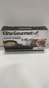 Gourmet EDB-302BF# Countertop Double Cast Iron Burner, 1500 Watts Electric Hot