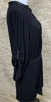 CALVIN KLEIN Women Beautiful Black Button Down Dress Size XL New With Tags  | eBay