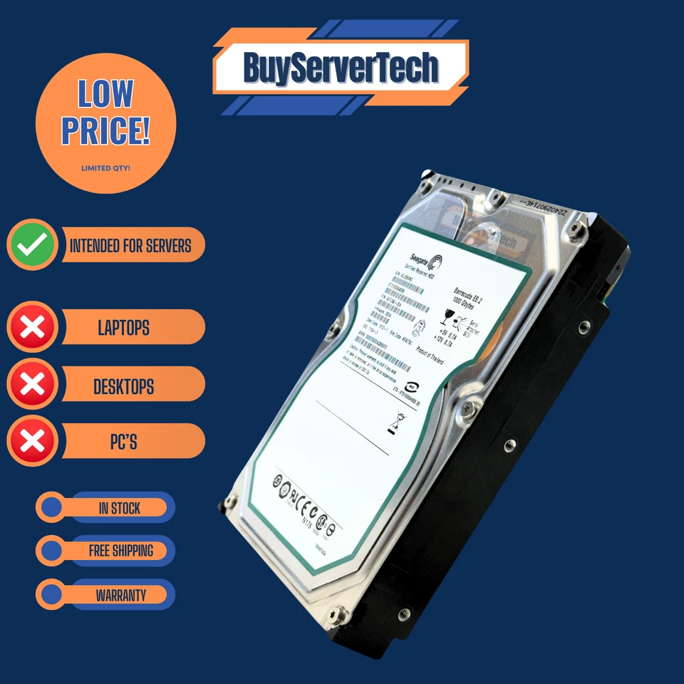 Seagate ST31000640SS 1TB 7.2K 3.5" SAS 3Gb/s HDD Barracuda ES.2 | Recertified - Image 2 of 4