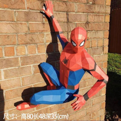 80CM DIY Spider-Man Wall Hanging Home Decoration 3D Paper Handcrafted Model Gift