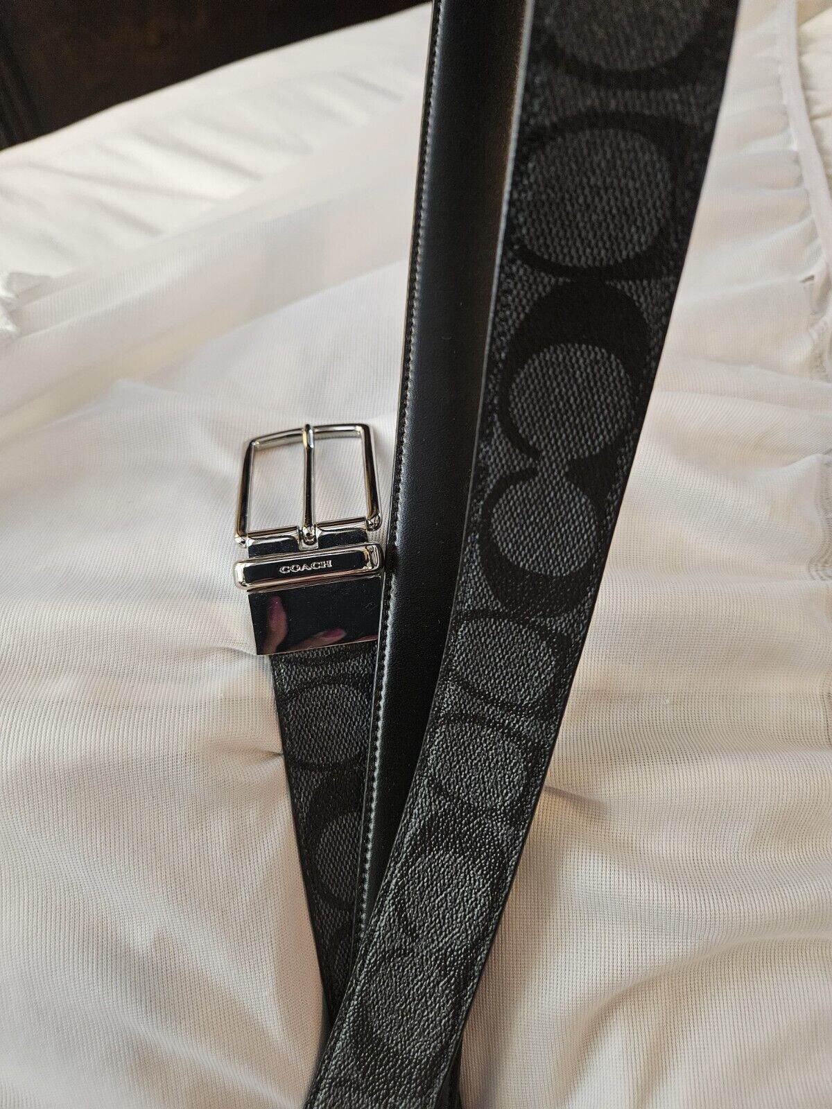 Coach Signature Monogram Leather Belt (Men's) - image 1