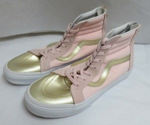 vans pink and gold