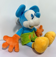 Authentic Walt Disney World Mickey Mouse Plush Multicolor Colorblock w/ Tag