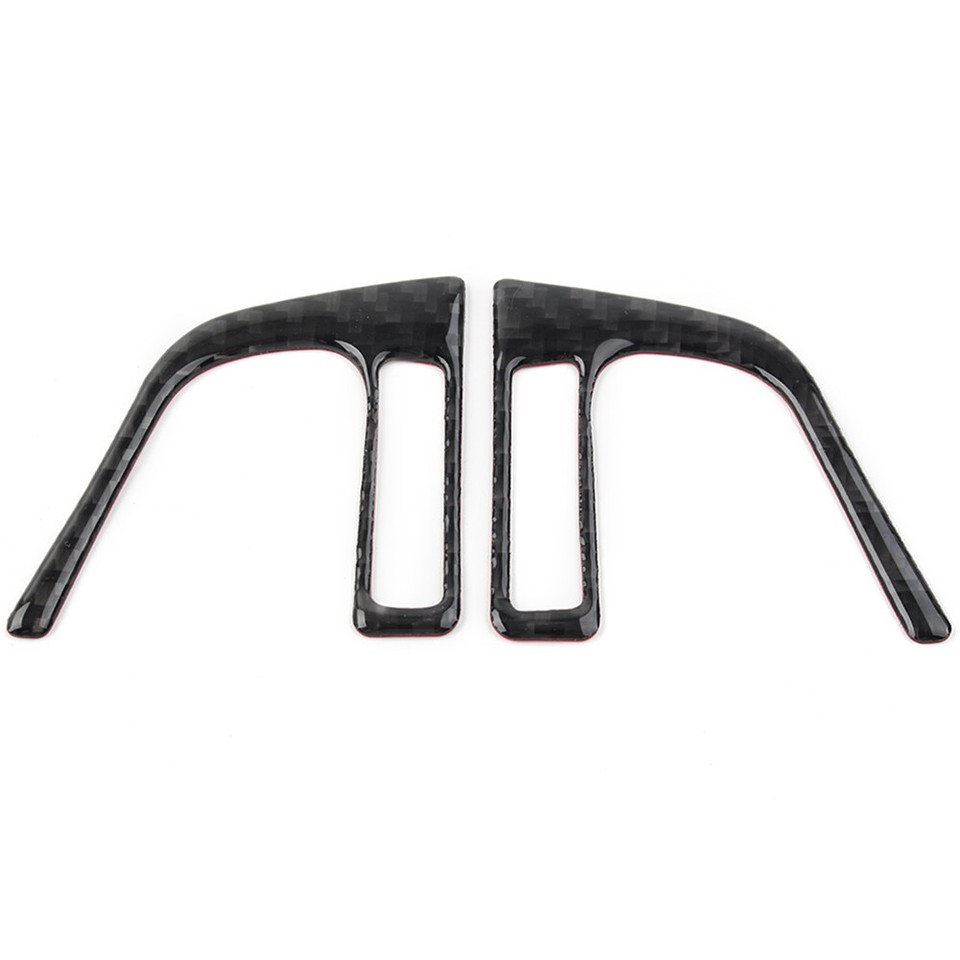 Carbon Fiber Steering Wheel Button Cover Trim For Subaru Forester 2013