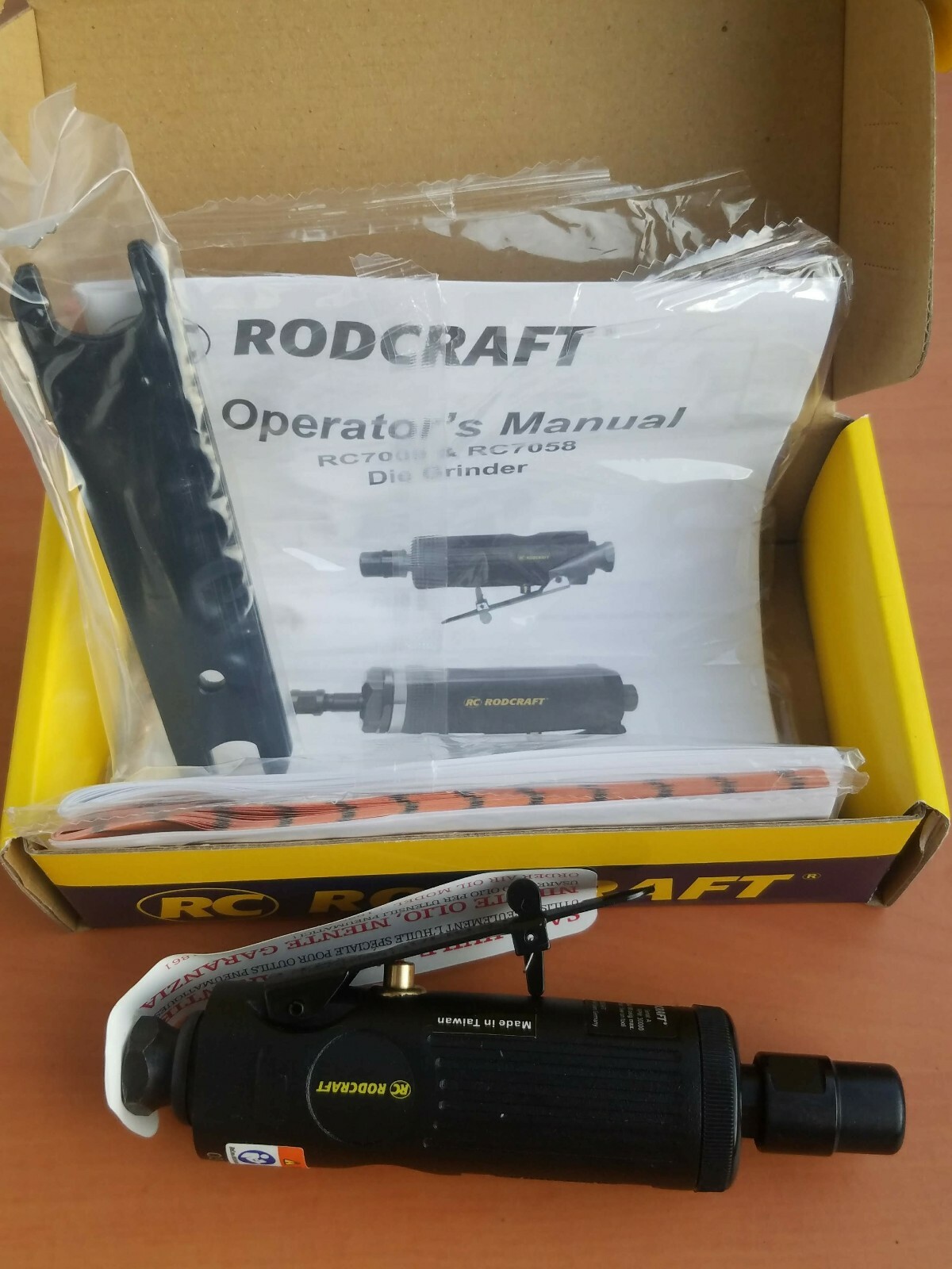Meuleuse pneumatique droite Rodcraft de 300W pour pinces de 6mm RC3200