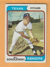 Bill Gogolewski Texas Rangers AUTO Signed 1974 Topps Oshkosh Wisconsin
