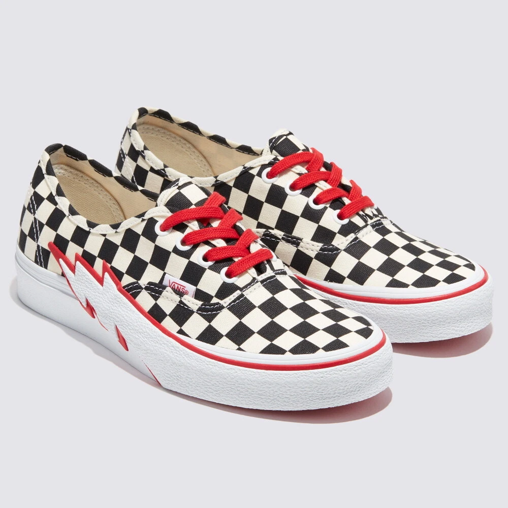 New Vans Authentic Bolt Checkerboard Black White Sneakers Low Top Shoes 2023