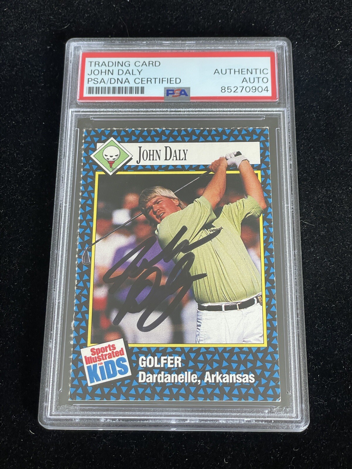 John Daly Autographed Signed 1992 Sports Illustrated For Kids Card PSA Slabbed SI Golf 
