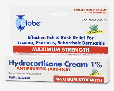 Hydrocortisone Cream 1% 1oz with ALOE Maximum Strength Anti-Itch - 1 pack