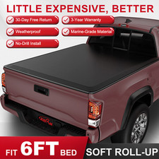 For 6ft 2005-2015 Toyota Tacoma Soft Roll-up Truck Bed Tonneau Cover 73.5 For 6ft 2005-2015 Toyota Tacoma Soft Roll-up Truck Bed Tonneau Cover 73.5