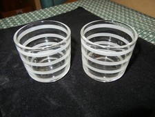 Set of Two Glass Votive or Tea Light Candle Holders NWOT