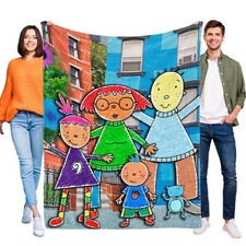 Pinky Dinky Doo Flannel Blanket Throw for Bed Office Sofa Couch Cozy Lightweight