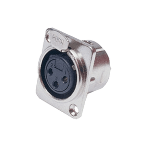 Fiche XLR 3 Broches Femelle CHASSIS Norme D Couleur Chromé Connections à Souder