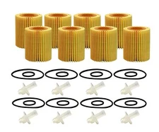 Wix Set of 8 Engine Motor Oil Filters (Metal Free) For Lexus Toyota