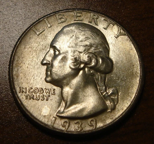 1939 Washington Silver Quarter Choice Uncirculated
