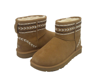 UGG CLASSIC MINI RITZA WOMEN BOOTS SUEDE CHESTNUT US 8 /UK 6  EU 39