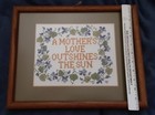Framed Finished Cross Stitch "A Mother's Love Outshines the Sun" — photo 9