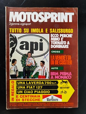 MOTORSPRINT 7/1972 TEST SUZUKI GT 380 J-MOTO MORINI 160 REGULARITA'-MAILAND 50