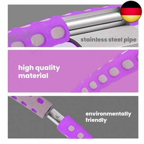 Hula Hoop Reifen Erwachsene - Edelstahlkern mit hohe Qualität Schaumstoff - - Bild 5 von 7