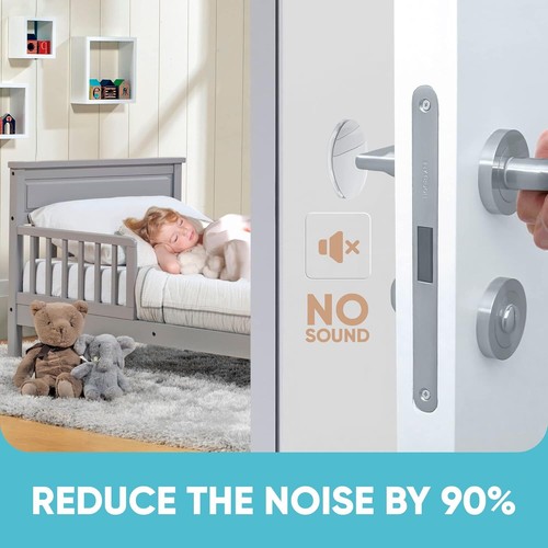 6-Piece Clear Rubber Door Knob Wall Protector Set, Self-Adhesive, Quiet Cushion - Picture 16 of 48