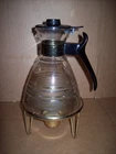 vintage 1950s Pyrex 8 cup Coffee Carafe with Candle heat Cradle