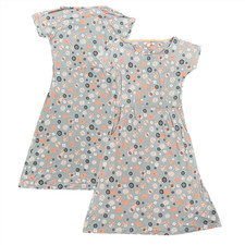 White Stuff Women's Dress Grey Short Sleeve Dress Top - New