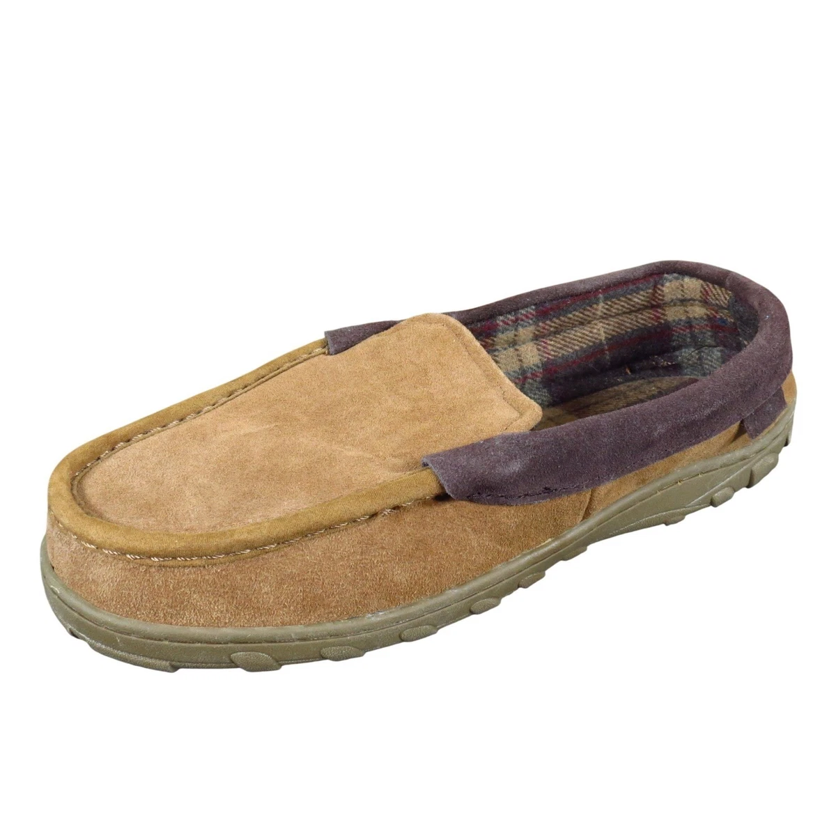Chaps Men\'s Brown Suede Loafers Size 11/12 XL Chaps Slippers for Men for sale | eBay main image 2
