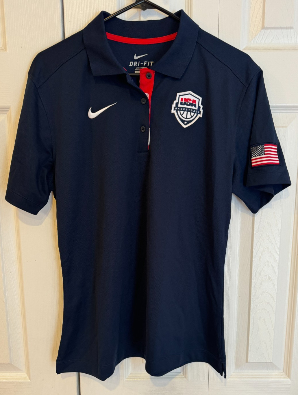 NWOT Nike Dri-Fit Team USA Basketball Polo Navy Blue Women's Size XL 637514-451 thumbnail 2