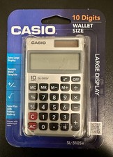 Casio SL-310SV 10-Digits Wallet Size Large Display Calculator NEW  SEALED 