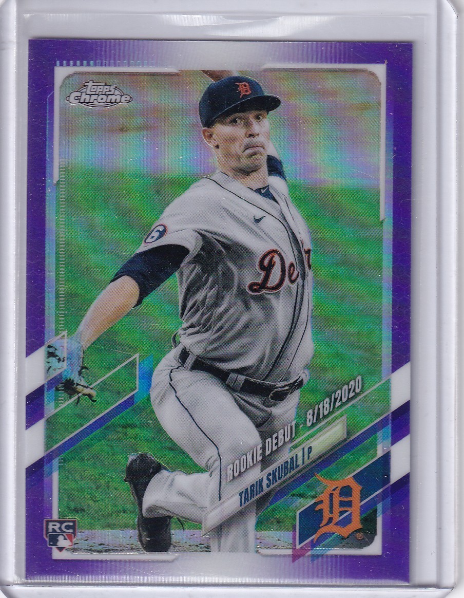 2021 Topps Chrome Update Tarik Skubal Purple Refractor Rookie #USC82