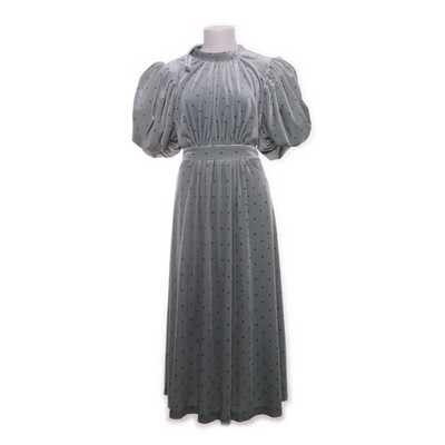 Rotate, Maxikleid, Größe: 40, Grün, Elasthan/Polyester/Viskose, Gepunktet #ahG