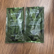Set Of 2 Wen by Chaz Dean Restorative Cleansing Conditioner Bamboo Green Tea New